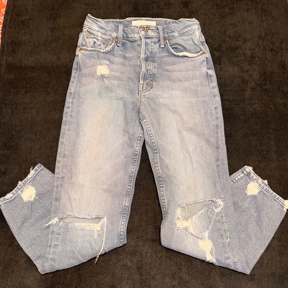 MOTHER Light Blue Distressed Tomcat the Confession.